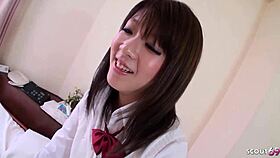 Petite asian uncensored creampie scene