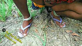 Indian babe enjoys raw jungle sex outdoors