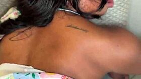 Blonde girl fucks black male hard