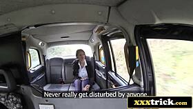 Cab Driver Fucks Enormous Fake Bimbo Titties Deep