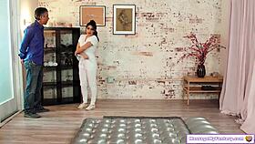 petite babe gives neighbor nuru massage with oil