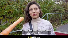 big dick public blowjob turns into outdoor pov sex