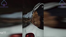 Dogging with neighbor in car while husband watches