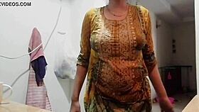 whore priya showers outside in public