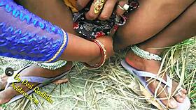 Indian babe enjoys raw jungle sex outdoors