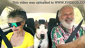 Mature milf chats about sex during car ride