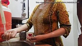 whore priya showers outside in public