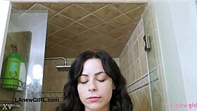 fresh faced model enjoyed a nice shower