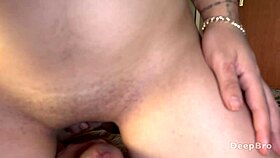 tattooed latina gets naked and rides pov