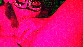masked in the red light sucking cock