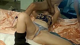 French amateur gets doggystyled in corset 😈