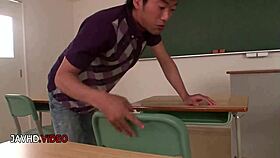 passionate asian beauty kyoka mizusawa gives blowjob at school