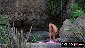 naked milf yoga instructor daniella smith makes her body flexible