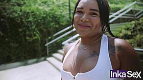 andrea andrade tetona teen de la selva peruana pillada por entrenador