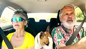 Mature milf chats about sex during car ride