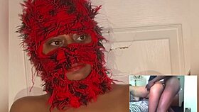 Reaction video ebony squirt while watching xvideos eye rolling orgasms