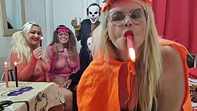 Intense Brazilian Gangbang Orgy Explodes In Scary Halloween Hell