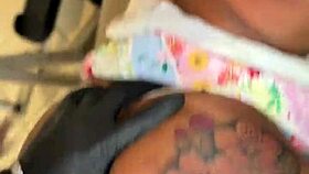 Blonde girl fucks black male hard