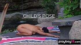 naked milf yoga instructor daniella smith makes her body flexible