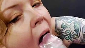 sophia celeste gives extra sloppy blowjob performance