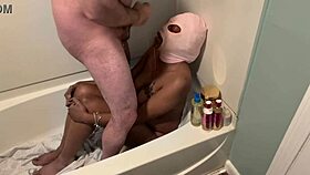 black whore gags and pukes during rough throat fuck