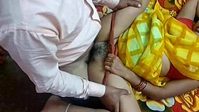 hot swinger in yellow saree wife ke sone ke baad jiju ne sali ki kari jam ke chudai