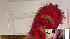 Reaction video ebony squirt while watching xvideos eye rolling orgasms