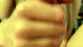 my girlfriend jerked me off close up