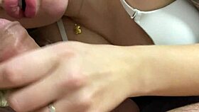 Blowjob finishes in mouth then licking