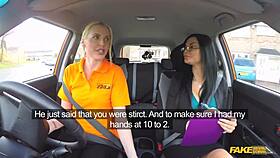 Blonde Eats Pussy To Pass Driving Test