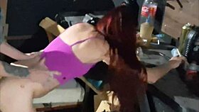 Car mechanic fucks me in garage