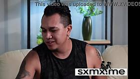 Latina milf takes a big creampie from behind