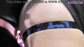 Wife fucks husbands ass with rainbow toy for pegging fun