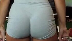 Gym booty gets worked out hard