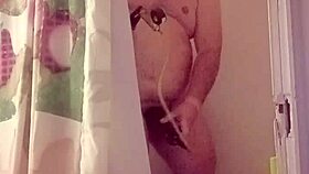 hot shower play with big cock fun