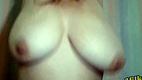 watch me shake and play with my huge natural tits up close
