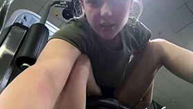 famous pornstar training in the gym