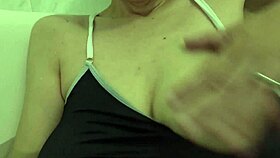 asian wife in swimsuit masturbates then pees after