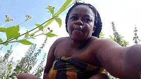 Beautiful maiden takes a walk to the bush