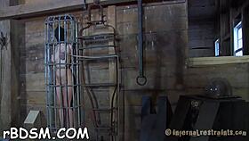 Bound slut gets hardcore pussy fucked