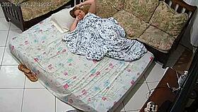 Melissa Fingers Her Pussy Under Blanket