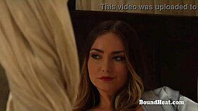 lesbian girl in handcuffs gets whipped