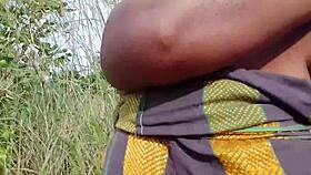 Beautiful maiden takes a walk to the bush