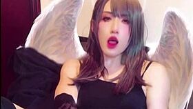 beautiful ladyboy masturbates while streaming live