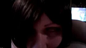 Shemale bitch takes huge dick deep in mouth during gay blowjob session