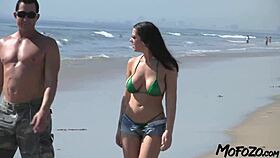 brunette amateur with big tits gets a facial