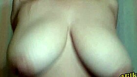 watch me shake and play with my huge natural tits up close