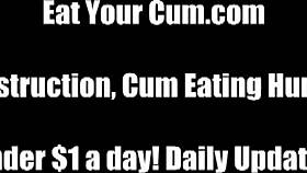 Give us cum on our tits and lick them clean
