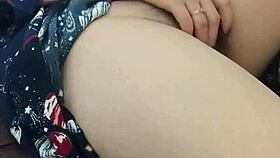 Chinese milf enjoys solo masturbation in private