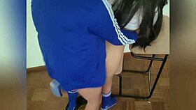 the most shy are the most whore we hid in the classroom just to fuck mexican students cant go to motels so they decide to fuck in their classroom she says i hope the janitor doesnt hear us